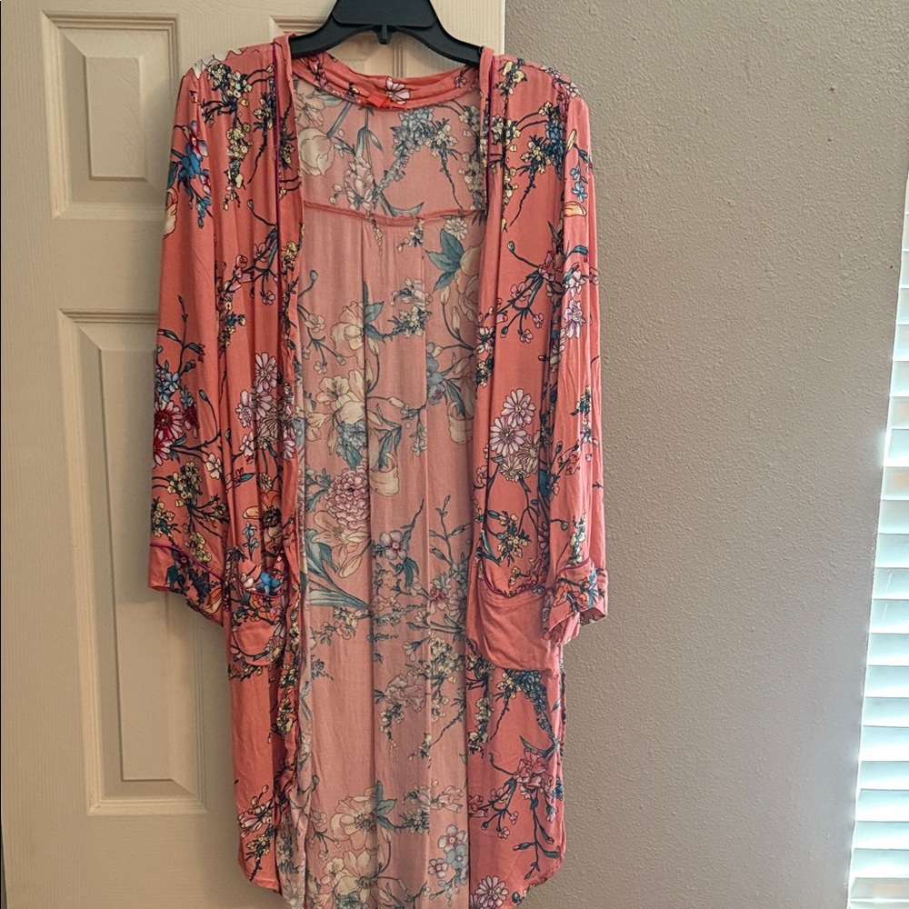 Floral Kimono Robe - Pink